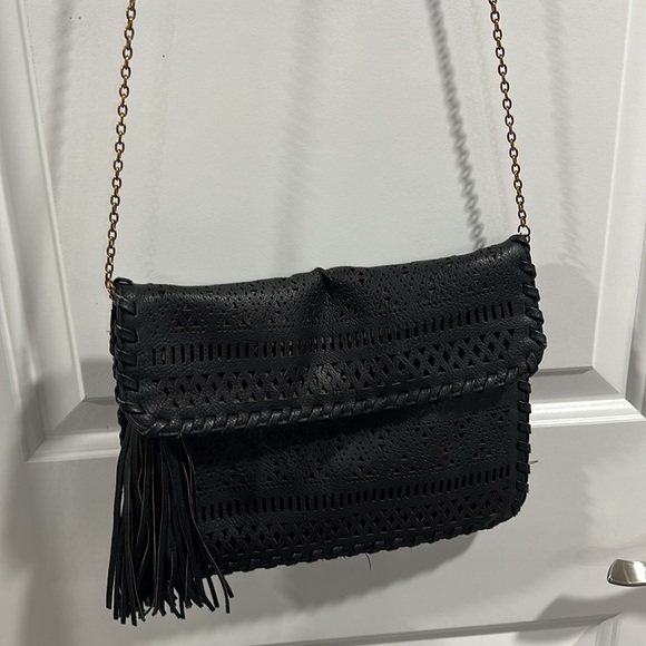 Bam Forever Black Purse With Good Chain and Black Tassel - Picture 3 of 10